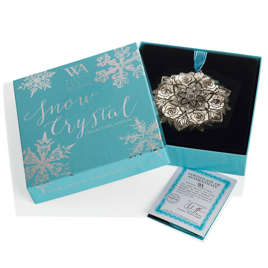 Gift packaging display for Snow Crystal Rose Ornament