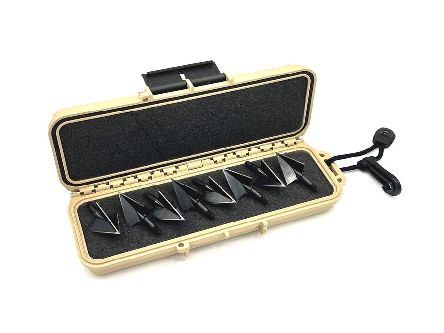 Alternate foam layout holding three-blade broadheads