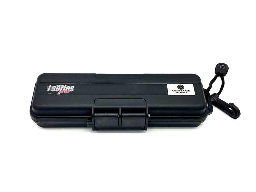Closed black SKB broadhead storage case