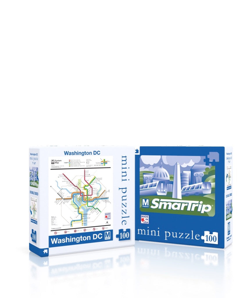 DC Metro Map Mini puzzle box and illustrated design