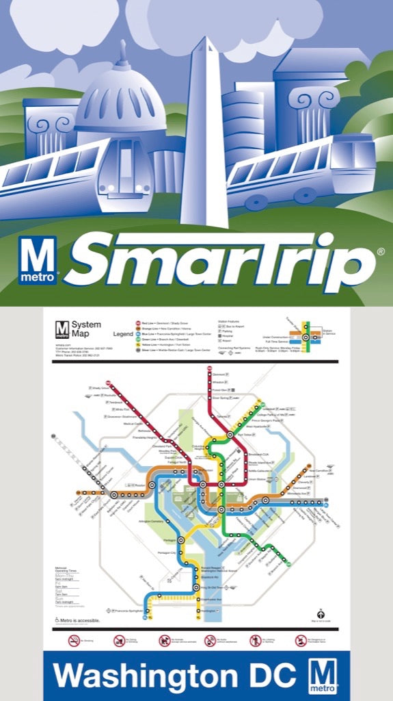 Illustrated DC Metro Map Mini puzzle design