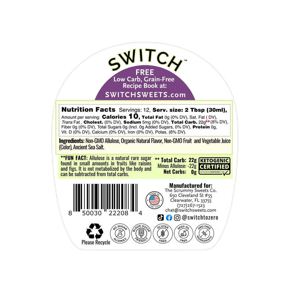 SWITCH® Sweet & Buttery Pancake Syrup 12oz - product image 4