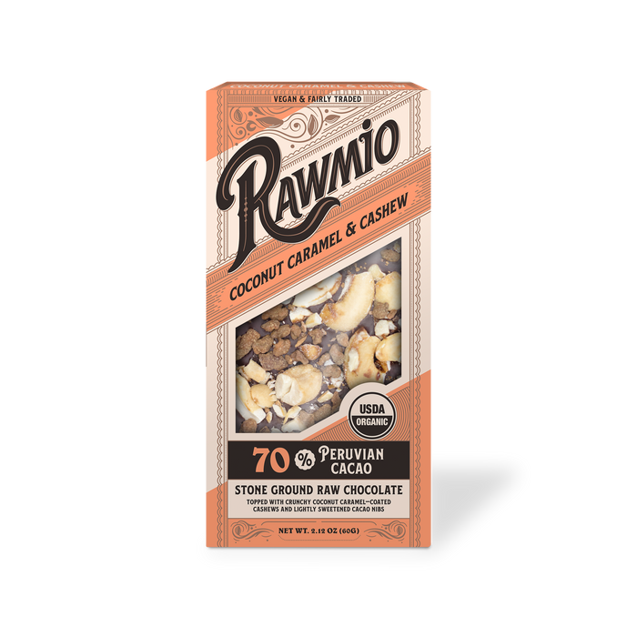 Product package photograph for Coconut Caramel & Crushed Cashew Bark