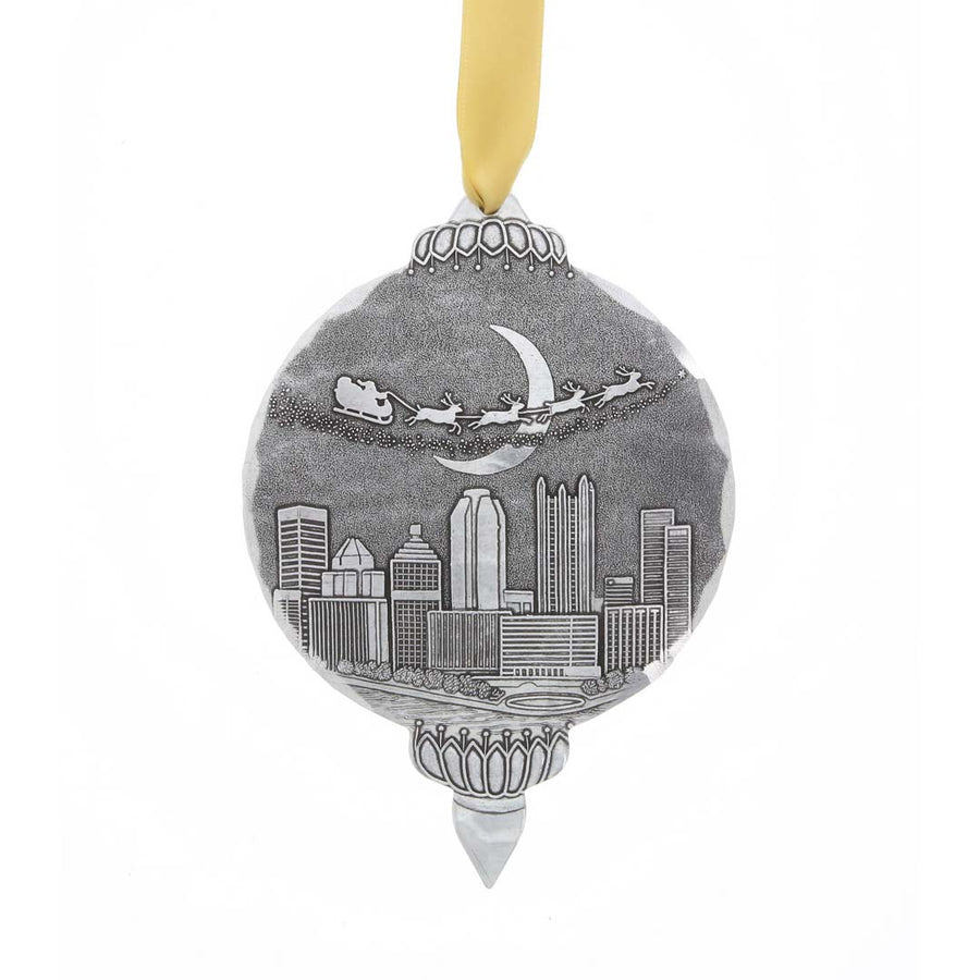 Product view of Santa Over Pittsburgh Ornament
