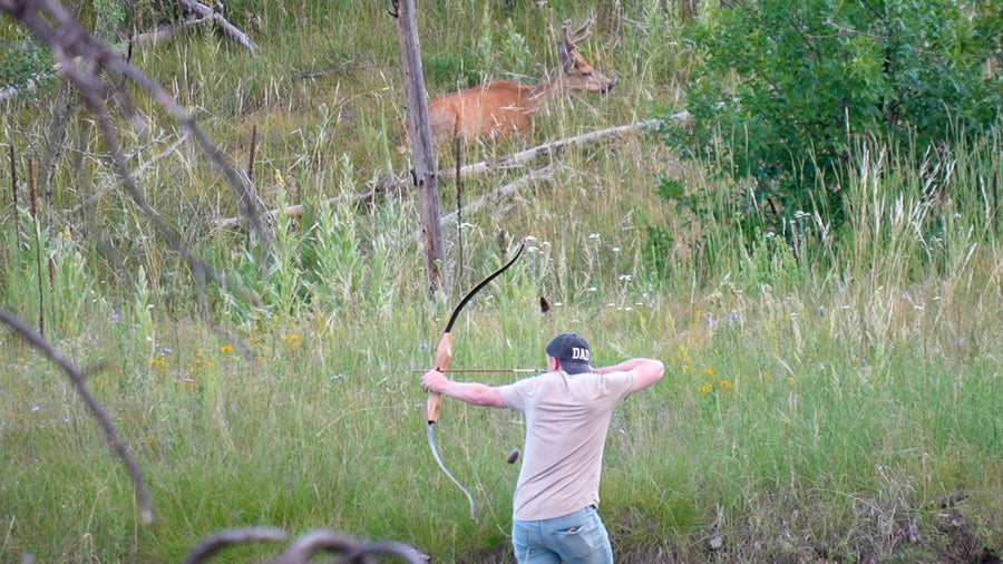 Bob Garner USA-Made Takedown Recurve Bow — Bob Garner bow at full draw