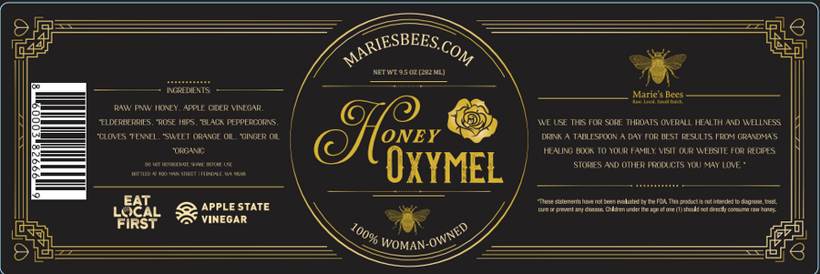 Honey Oxymel – Raw Honey & Apple Cider Vinegar, 8.5 oz – additional product photo 2