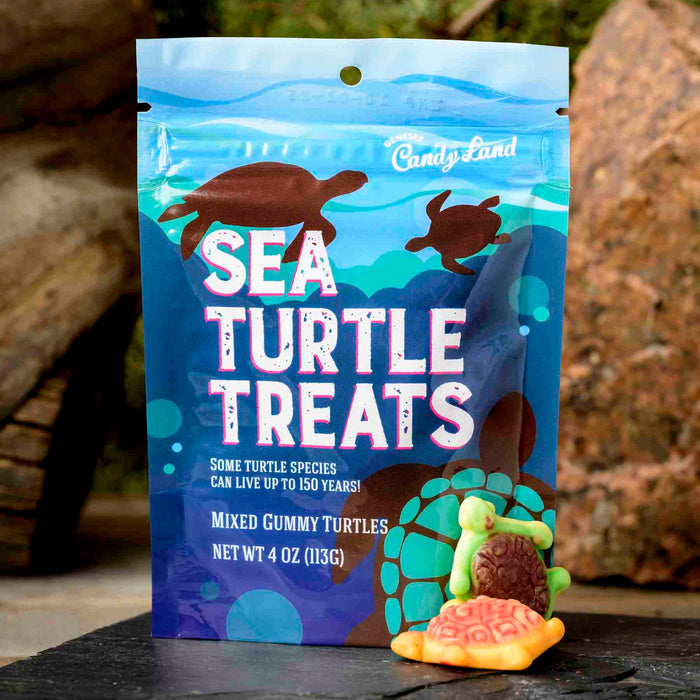 Gummy Turtles – Sea Turtle Treats illustrated candy pouch