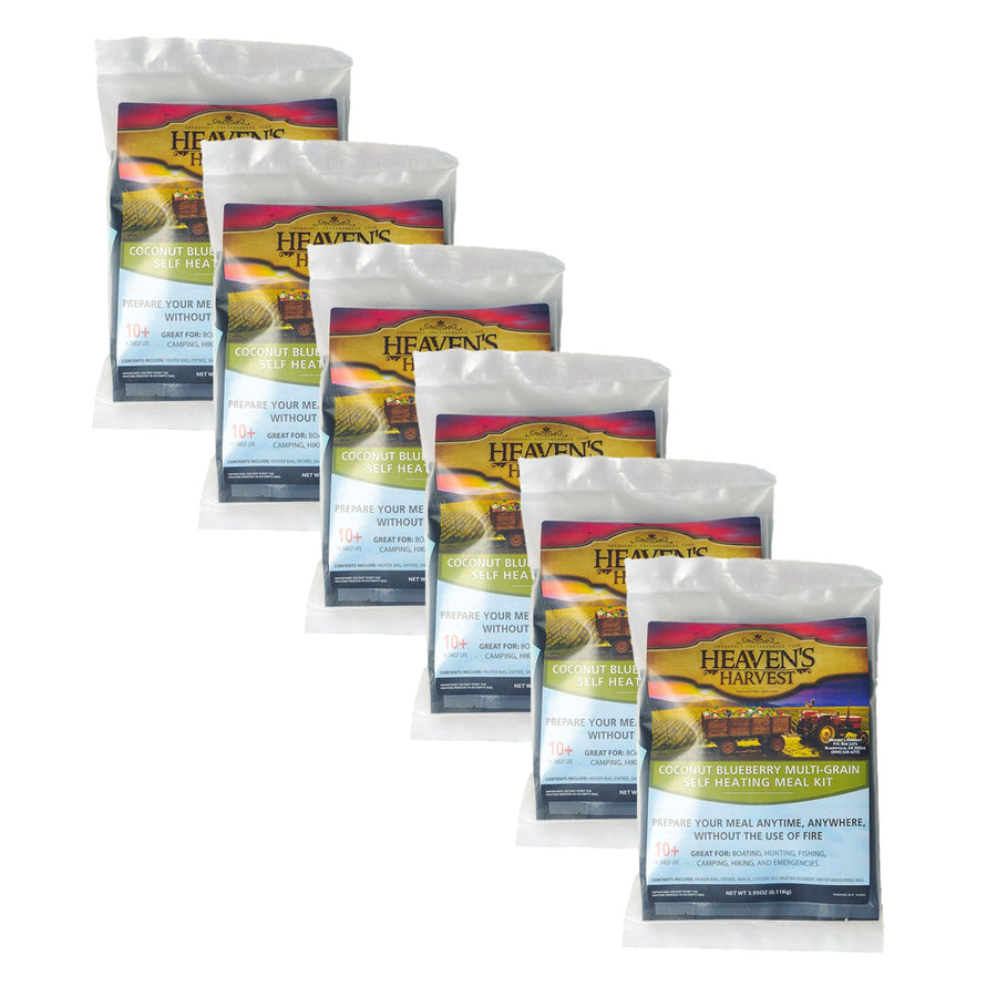 Six Coconut Blueberry Multigrain self-heating breakfast kits
