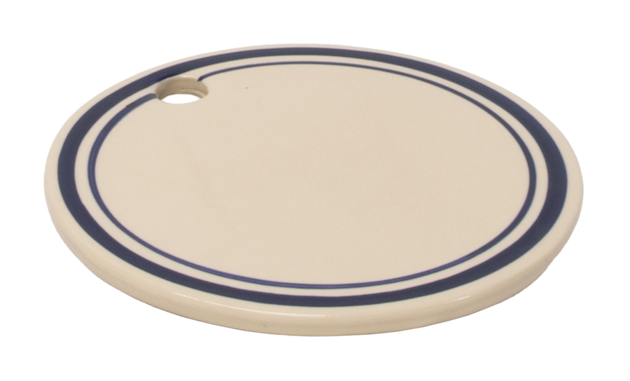 Dominion Stoneware Serving Plate - Blue Stripe