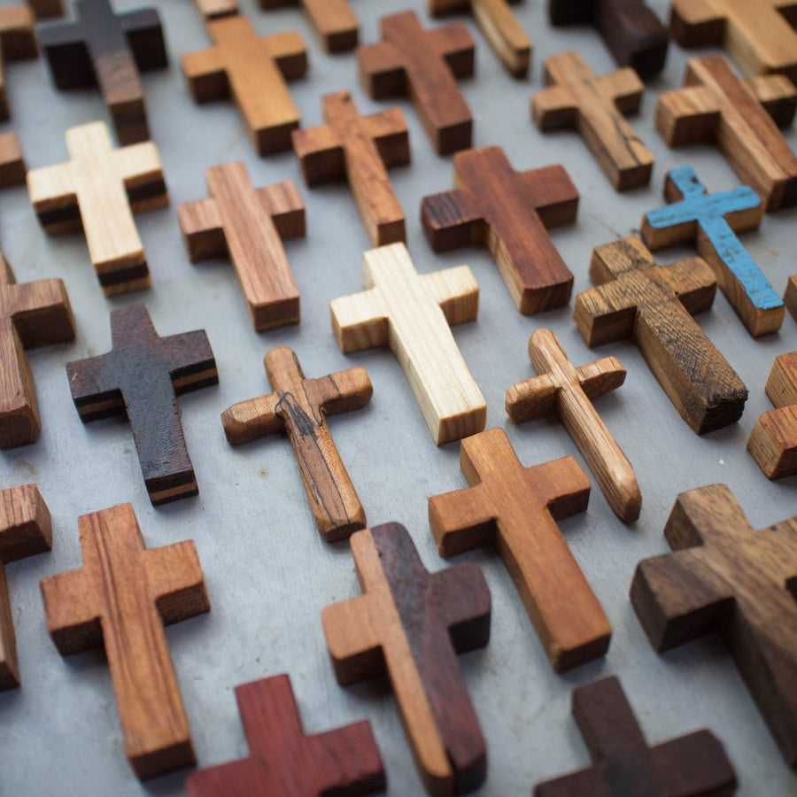 Handmade Wooden Pocket Crosses