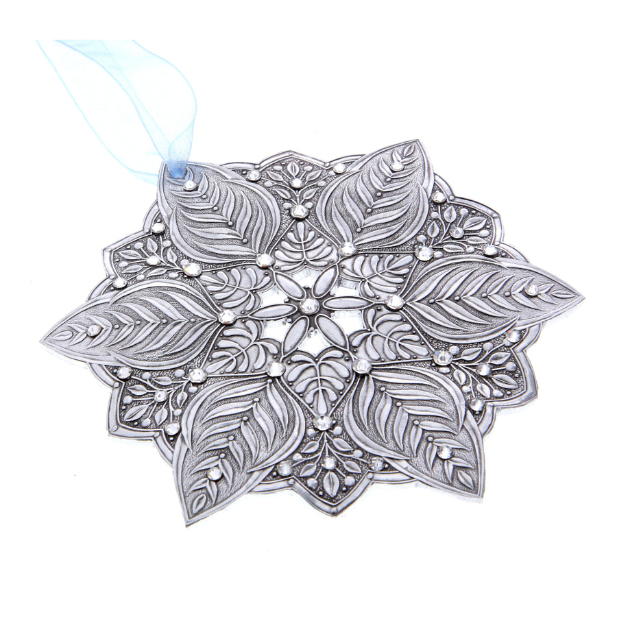 Product view of Snow Crystal Winter Greens Ornament