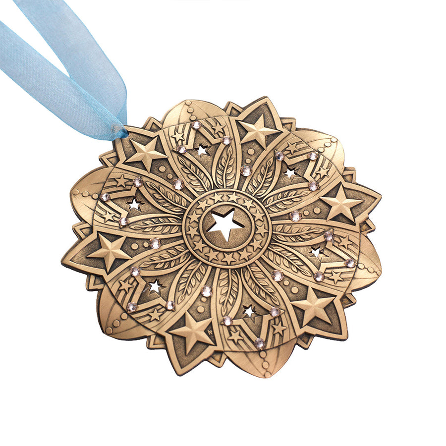 Product view of Star Spangled Snow Crystal 2026 Ornament