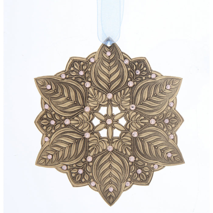 Product view of Snow Crystal Winter Greens Ornament