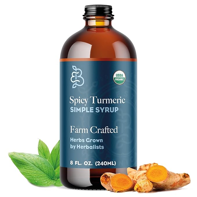 Organic Turmeric Simple Syrup – botanical syrup photo 1