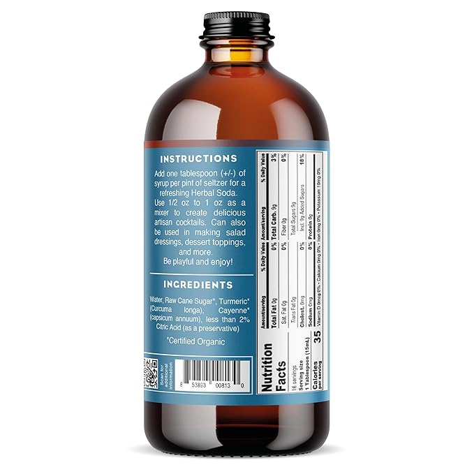 Organic Turmeric Simple Syrup – botanical syrup photo 2