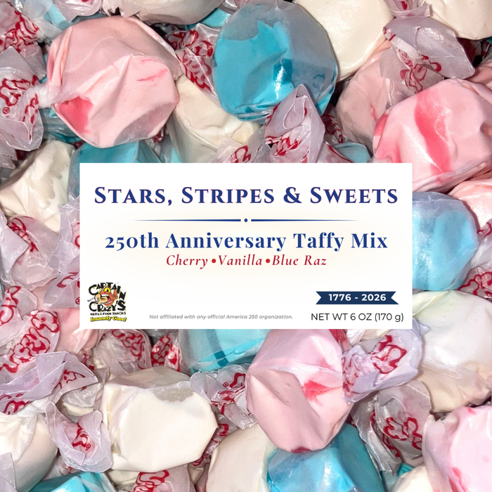Stars, Stripes & Sweets™ – 250th Anniversary Taffy Mix (Cherry, Vanilla & Blue Raz) — snack product photograph 1