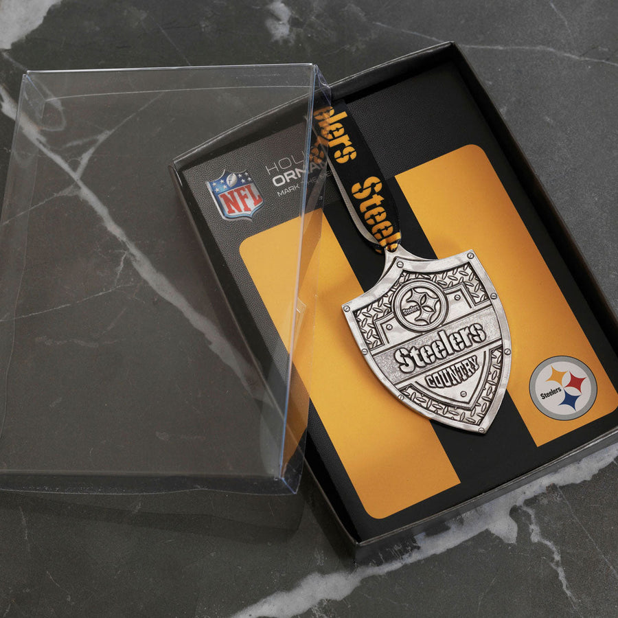 Gift packaging display for Steelers Country Shield Ornament