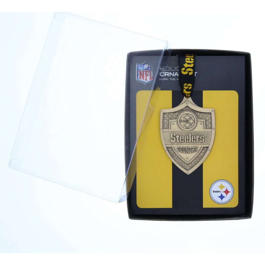 Gift packaging display for Steelers Country Shield Ornament