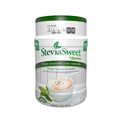 SteviaSweet Pure Stevia Extract Powder: stevia extract jar front.