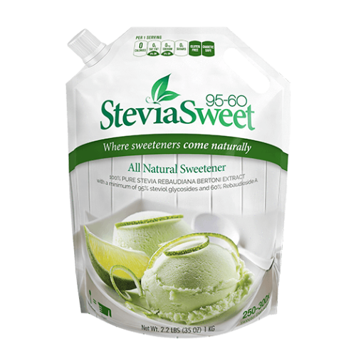 SteviaSweet 95/60 Pure Stevia Extract: 95/60 stevia extract bulk pouch.