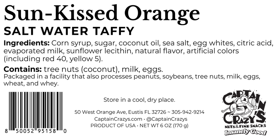 Sun-Kissed Orange Salt Water Taffy | Florida Citrus Collection — snack product photograph 5