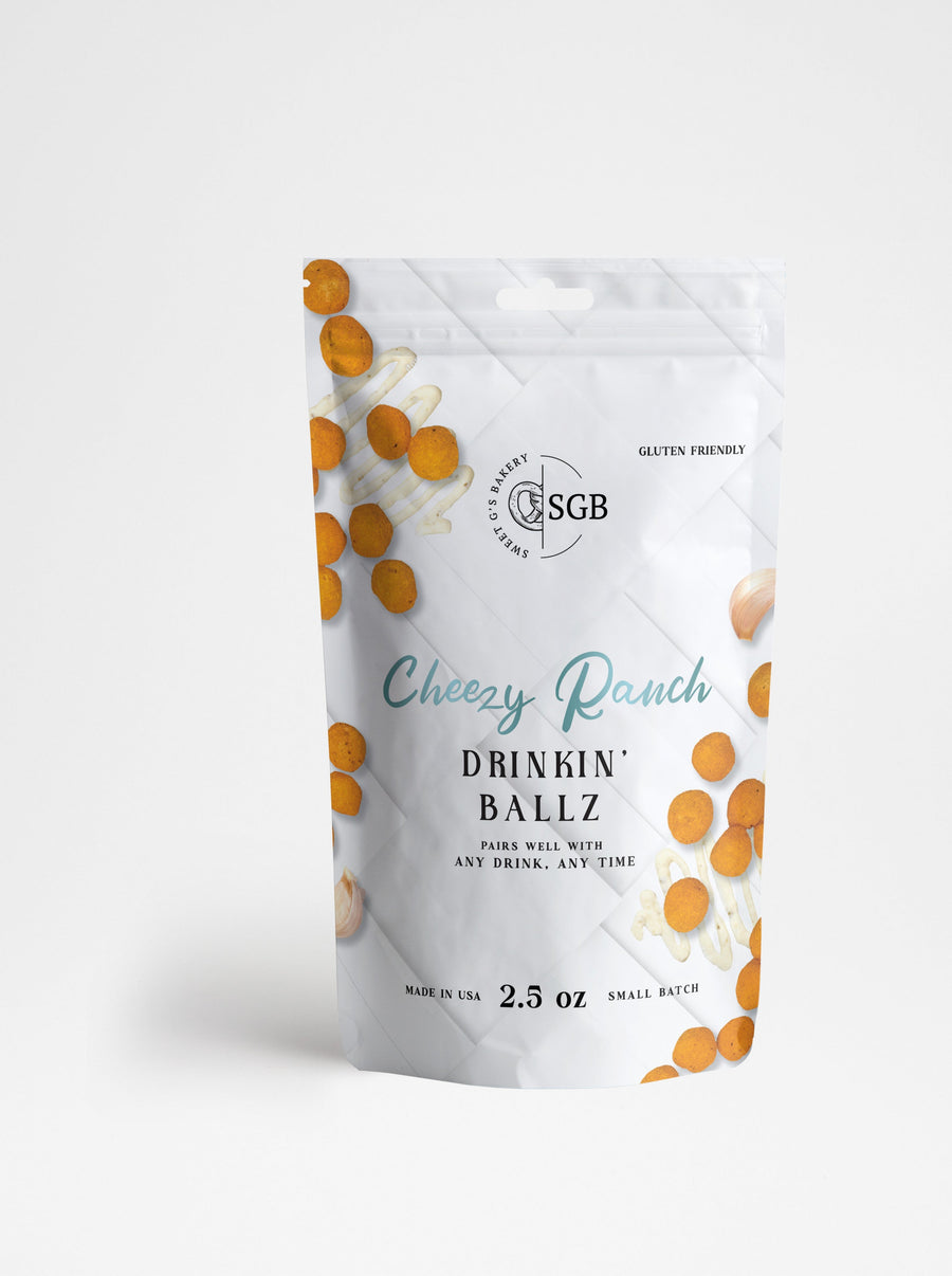 Cheezy Ranch Cheese Balls - white pouch