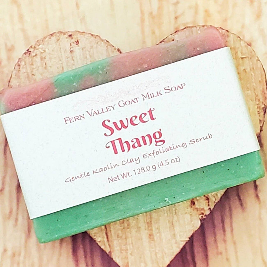Natural Goat Milk Soap | Exfoliating Kaolin Clay Scrub |  Sweet Thang