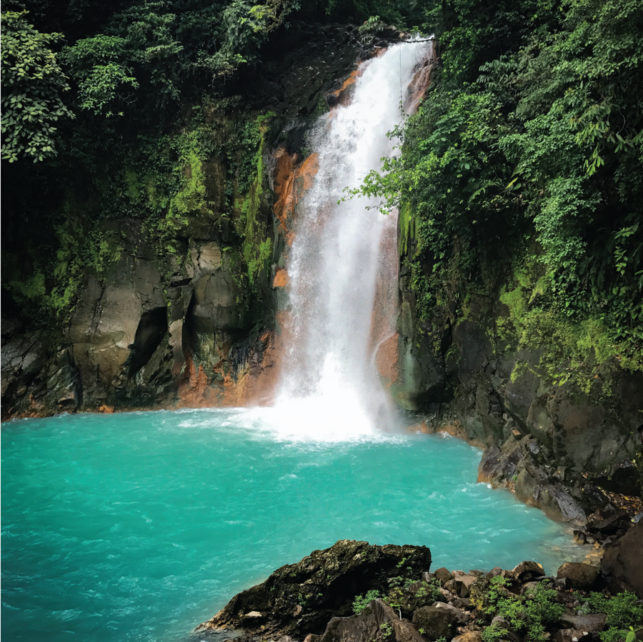 Waterfall and forest in the Costa Rica Tarrazu coffee image gallery