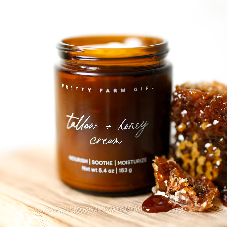 Pretty Farm Girl Fragrance-Free Tallow + Honey Cream for Sensitive Skin