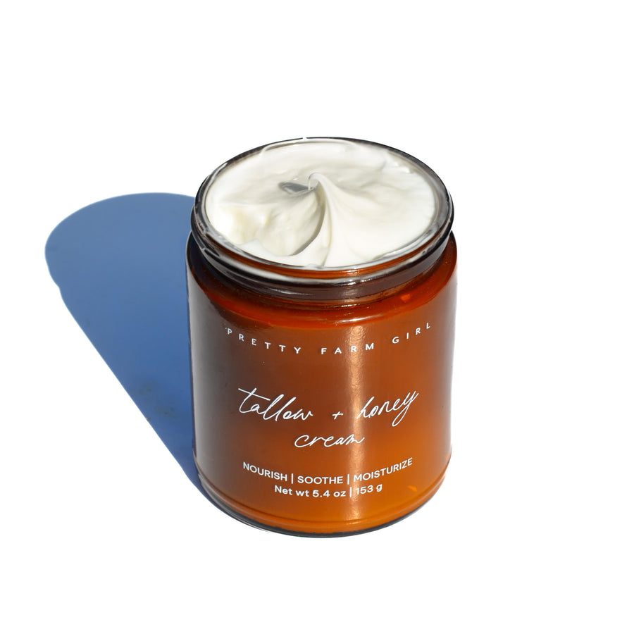 Pretty Farm Girl Fragrance-Free Tallow + Honey Cream for Sensitive Skin