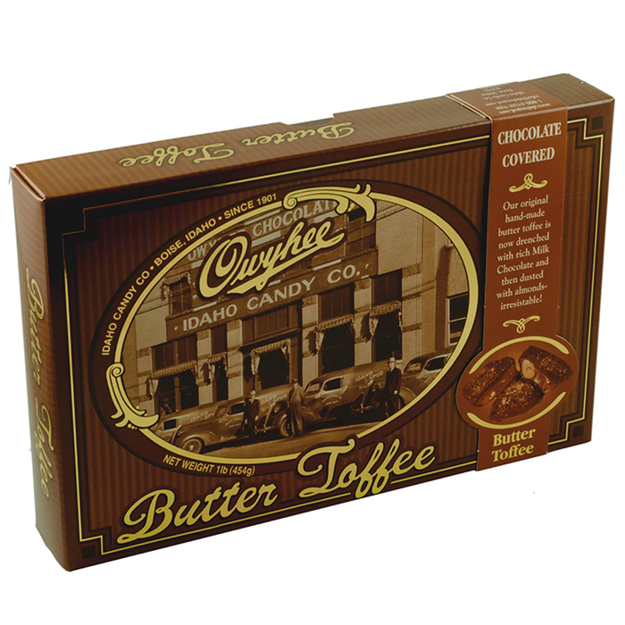 Owyhee Butter Toffee Chocolate-Covered Chunks – 1 lb – product image 1 showing Owyhee butter toffee