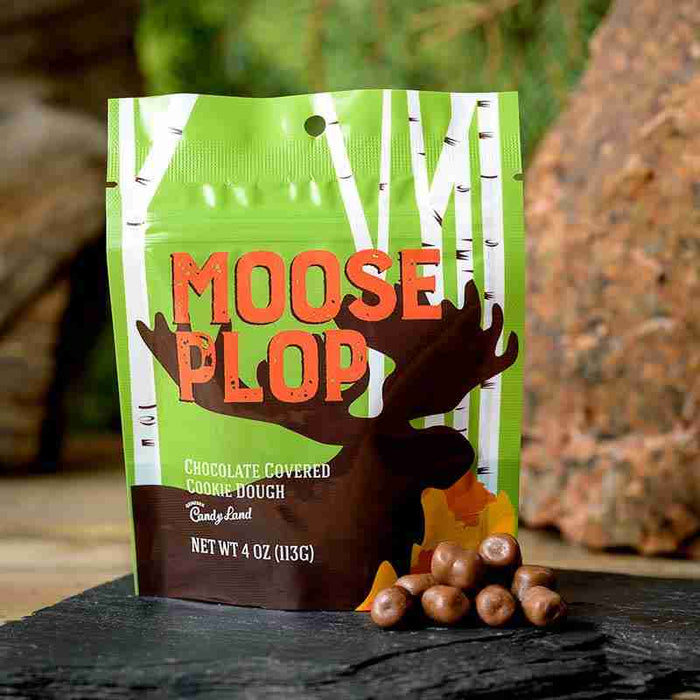 Chocolate Cookie Dough Bites – Moose Plop illustrated candy pouch