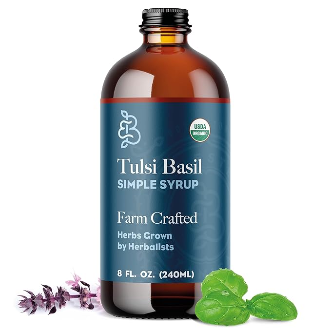 Tulsi Basil Simple Syrup - Organic