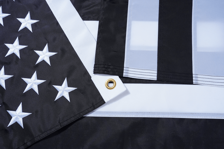 USA-made Thin Blue Line flag for outdoor display
