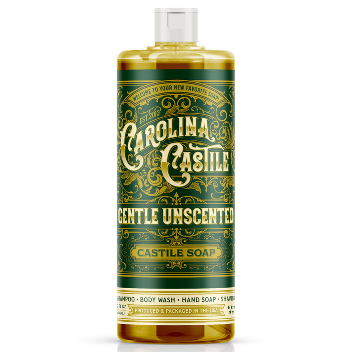 Gentle Unscented Liquid Castile Soap — 32 oz bottle