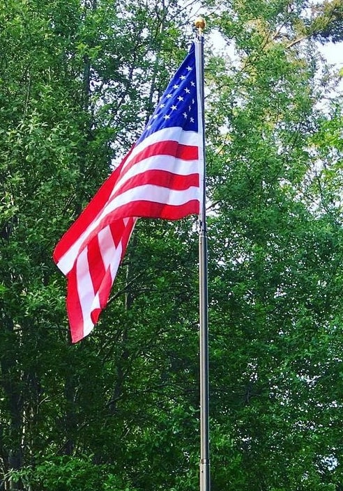 20' Telescoping Flagpole Kit — bronze finish