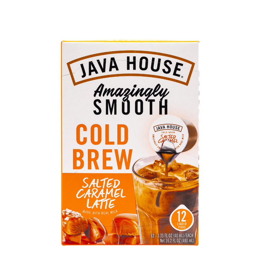 Salted Caramel latte carton front