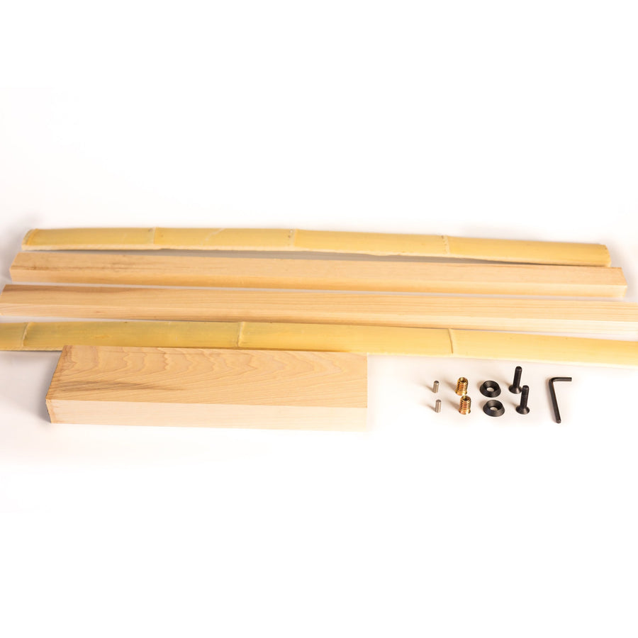 DIY Wood Takedown Bow Kit — hickory, bamboo and takedown kit components