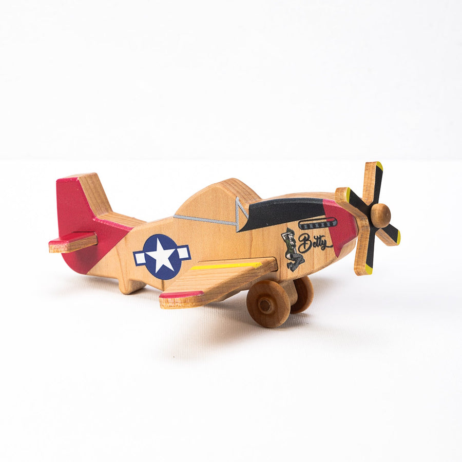 P-51 Mustang Wooden Toy Airplane Trio