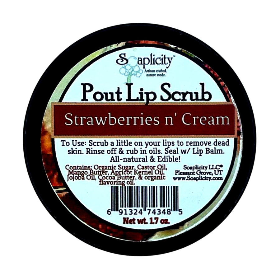 Strawberries 'n Cream Pout Lip Scrub – product image 4