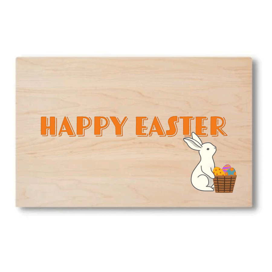 Happy Easter Maple Wood Serving Board