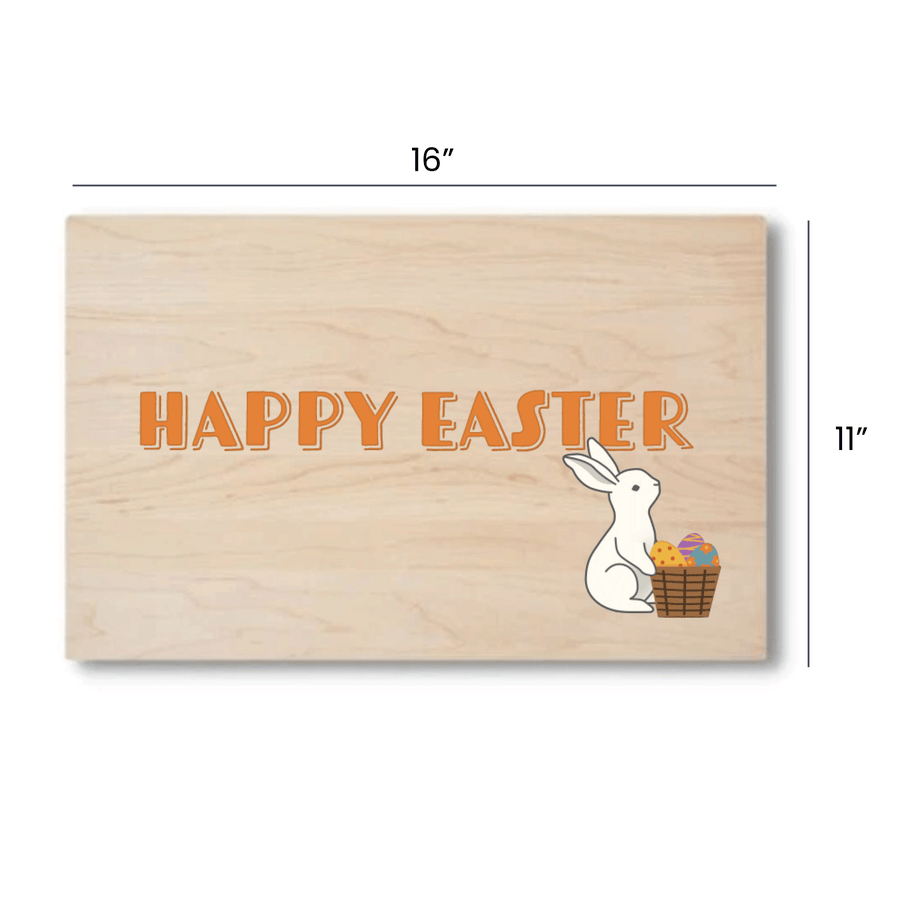 Happy Easter Maple Wood Serving Board
