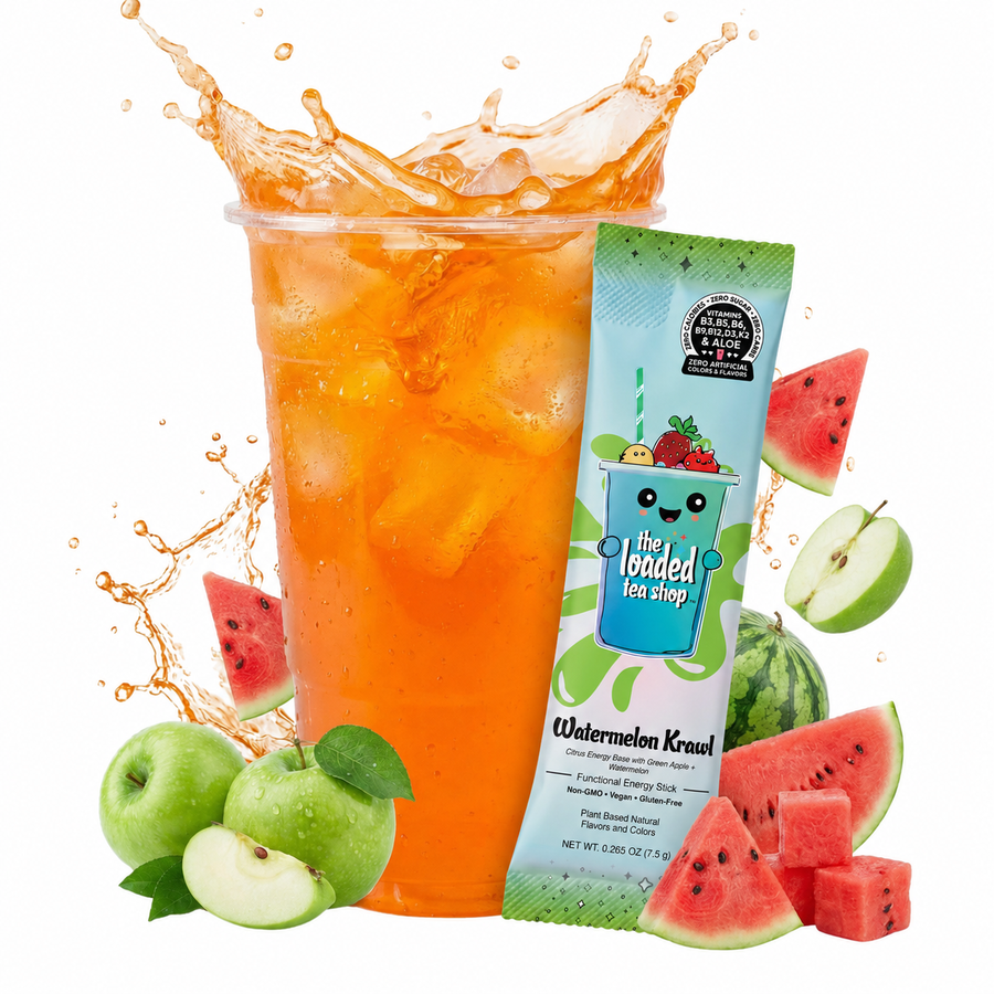 Watermelon Krawl loaded tea mix in green apple and watermelon flavor