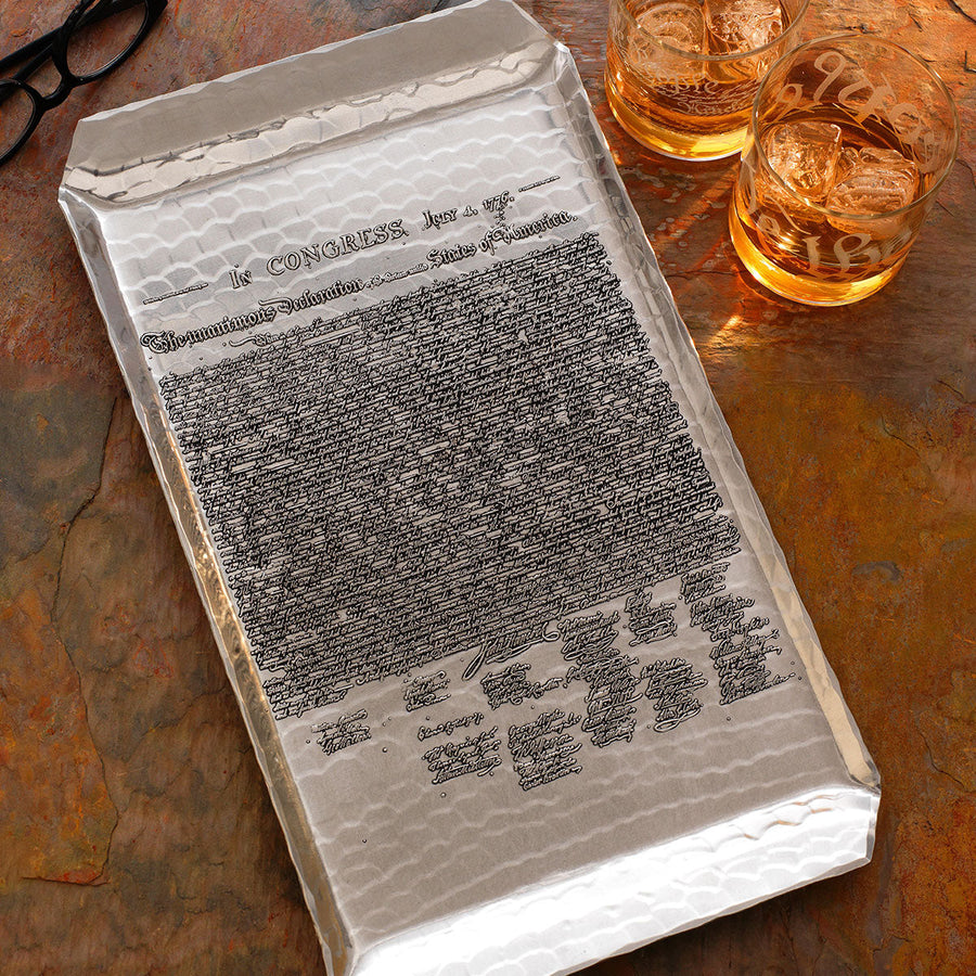 Styled display featuring Declaration of Independence Tray (America250)