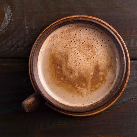 Protein Hot Chocolate Variety Box: cup of prepared cocoa.