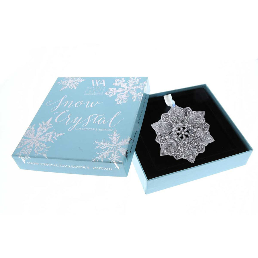 Gift packaging display for Snow Crystal Winter Greens Ornament