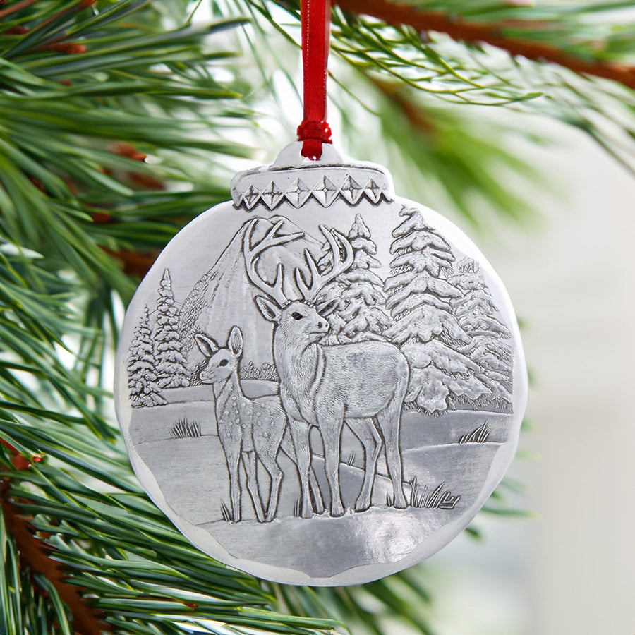 Styled display featuring Woodland Deer Ornament