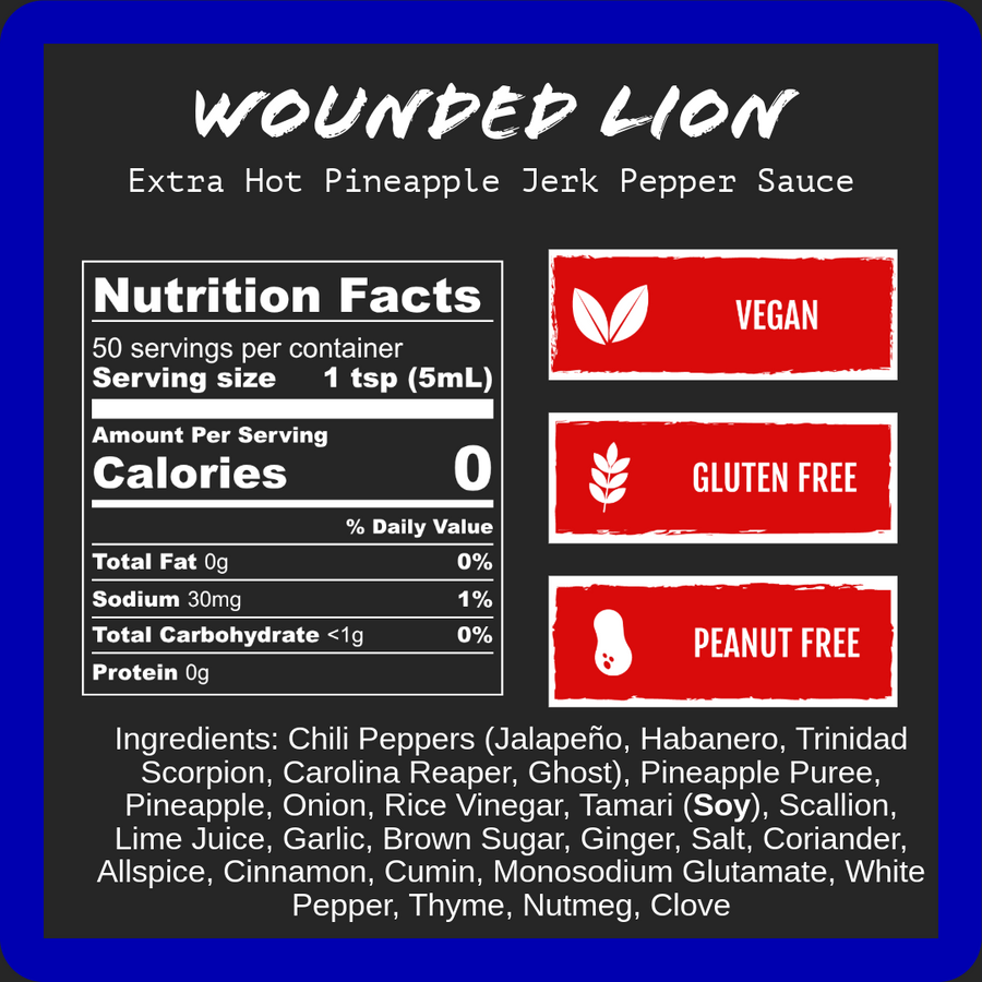 The Dragon's Den Hot Sauce Set — nutrition facts label 4 of 4