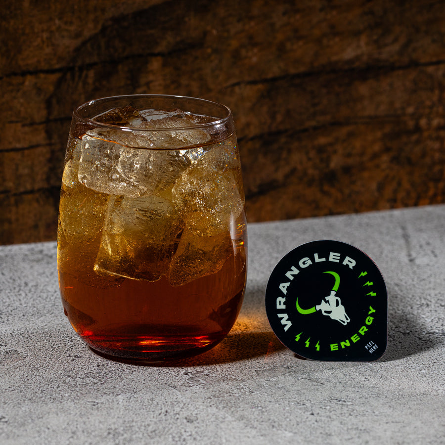 Wrangler pod beside a prepared iced drink