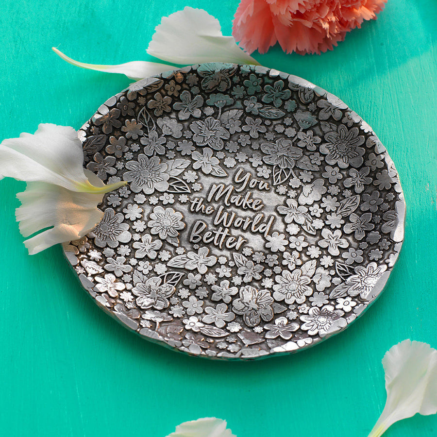 Styled display featuring You Make the World Better Accessory Bowl